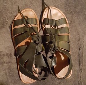 Black gladiator sandals